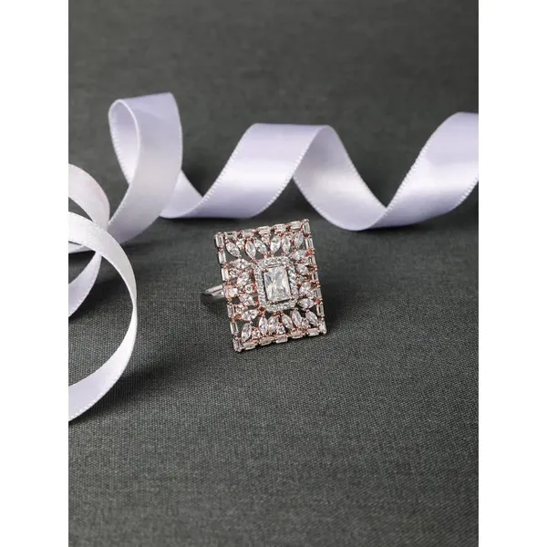 Rose_Gold-Plated_Diamond-Studded_Statement_Ring_For_Women_&_Girls
