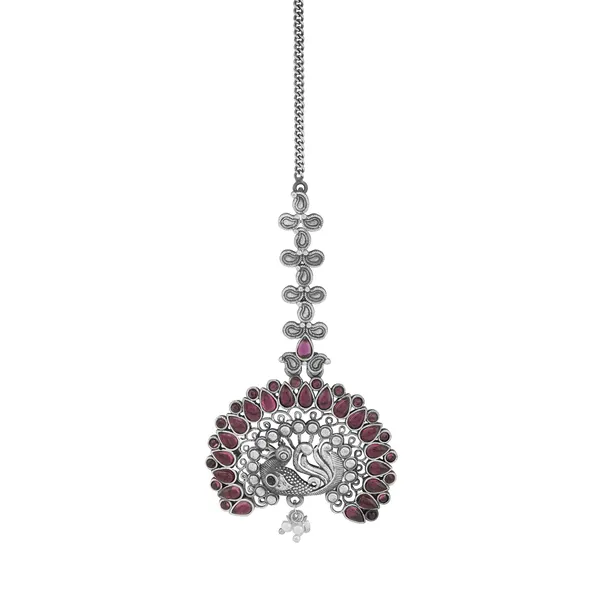 Oxidized_Peacock_Maang_Tikka_For_Women_&_Girls