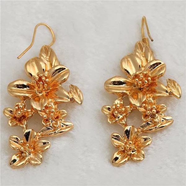 Gold_Plated_Floral_Drop_Earring38_For_Women_&_Girls