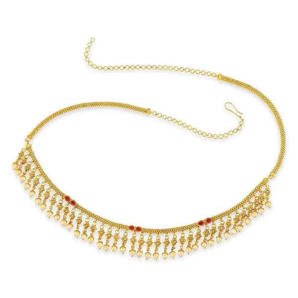 Gold_Color_Copper_Material_Kamarband_with_Gold_and_Pearl_Tas_For_Women_&_Girls