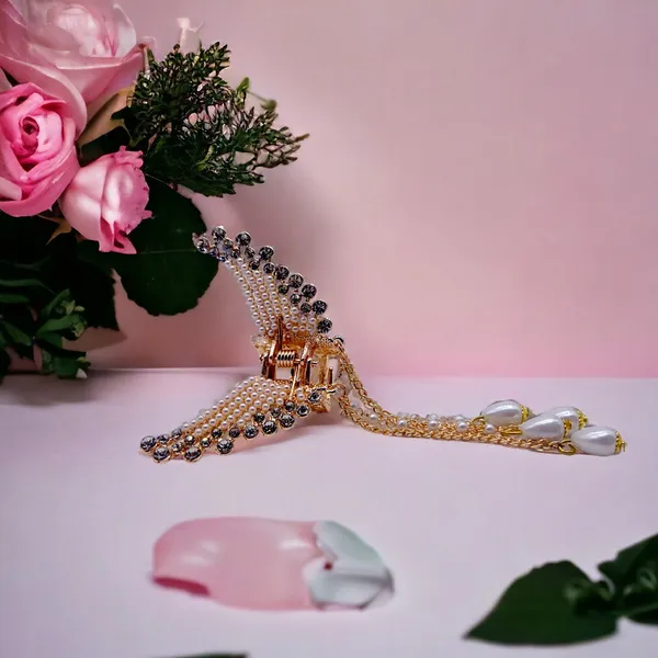 Gold_Hair_Claw_Clip__Ã¢â‚¬â€œ_Elegant_Pearl_and_Rhinesto_For_Women_&_Girls