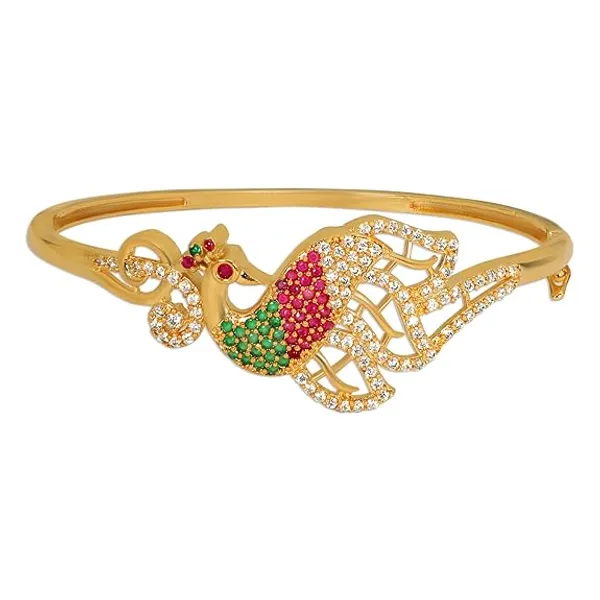 Gold_Plated_American_Diamonds_Studded_Peacock_Design_Handcra_For_Women_&_Girls