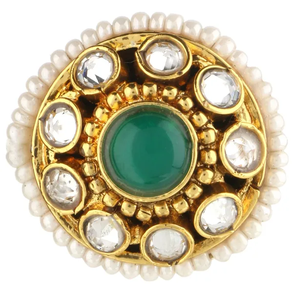 Gold-Plated_Antique_Traditional_Kundan_Pearl_Rajasthani_Borl_For_Women_&_Girls