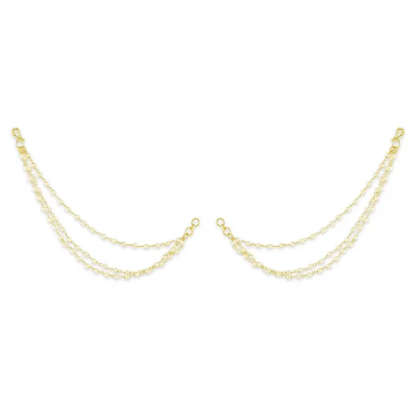 Gold-Plated_Beaded_Layered_Ear_Chains_For_Women_&_Girls
