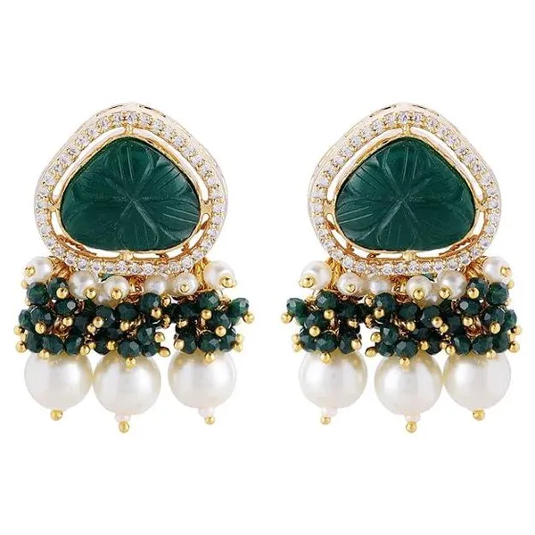 Gold-Plated_Beaded_Necklace_Earrings_Set_(Copy)_For_Women_&_Girls