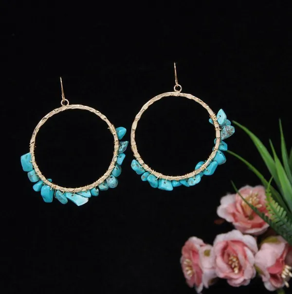 Gold_Plated_Blue_Coloured_Retro_Fashion_Earring-WER_3422_For_Women_&_Girls