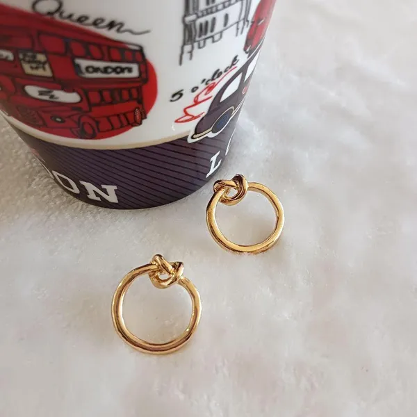 Gold_Plated_Circular_Knot_Style_Western_Fashion_Earring-WER_1579_For_Women_&_Girls
