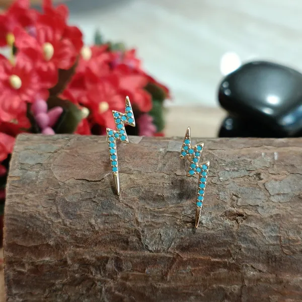 Gold_Plated_CZ_Studded_Lighting_Bolt_Stud_Western_Earring-STER_2073_For_Women_&_Girls