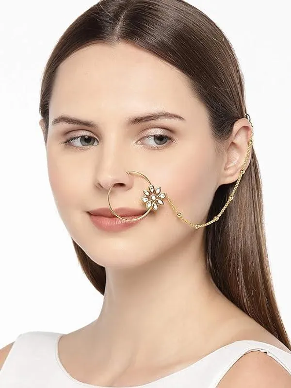 Gold-Plated_Delicate_Nose_Ring_With_Chain_And_Sparkling_Ston_For_Women_&_Girls