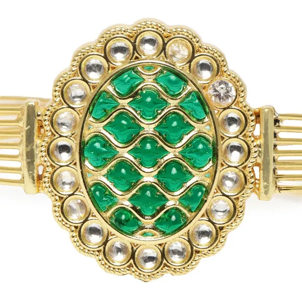 Gold_Plated_Designer_Kundan_&_AD_Stone_Studded_Emerald_Bracelet_Freesize_For_Women_&_Girls