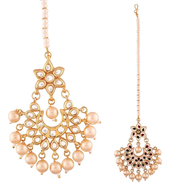 Gold_Plated_Designer_Kundan_Bindiya_Style_Brass_Ethnic_Maang_For_Women_&_Girls