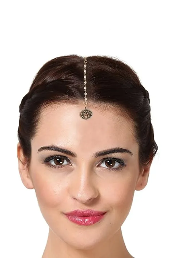 Gold-Plated_Antique_Traditional_Kundan_Pearl_Rajasthani_Borla_For_Women_&_Girls
