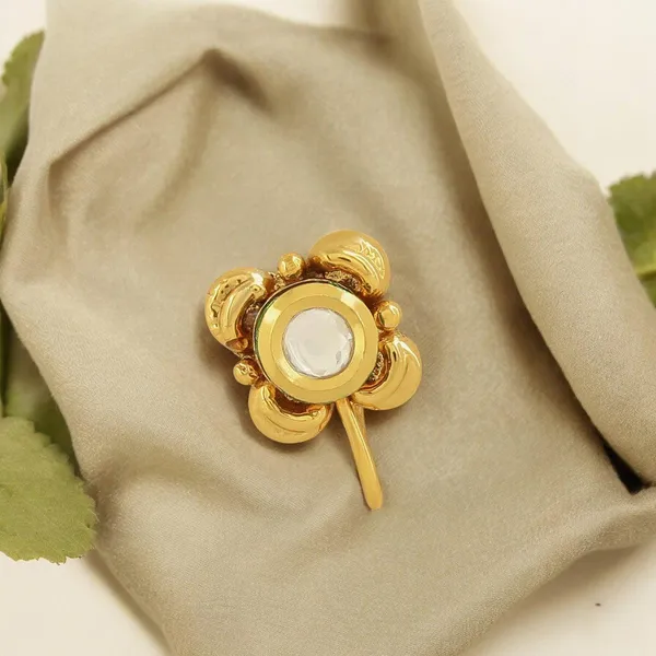 Gold-Plated_Floral_Kundan_Nose_Pin_For_Women_&_Girls