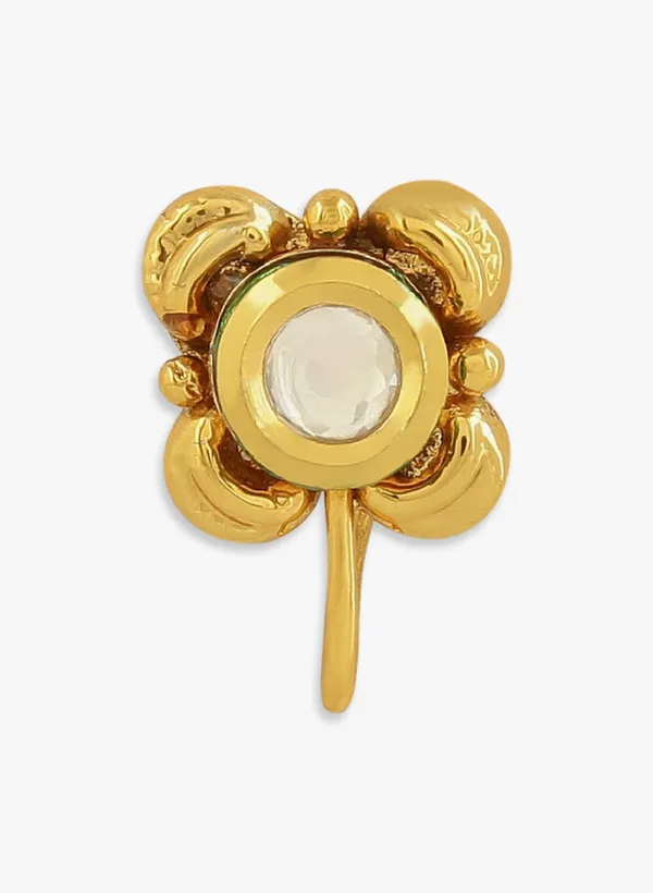 Gold-Plated_Floral_Kundan_Nose_Pin_For_Women_&_Girls