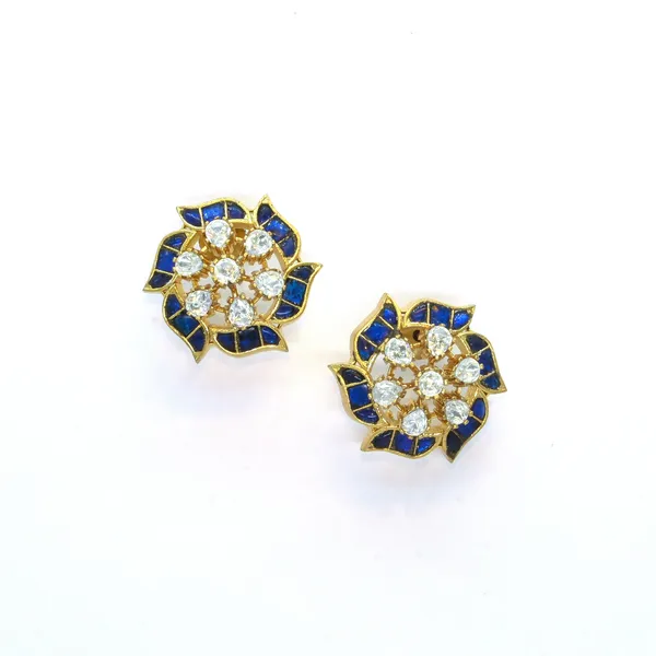 Gold-Plated_Floral_Stud_Earrings_with_Ruby_and_Emerald_Accen_For_Women_&_Girls