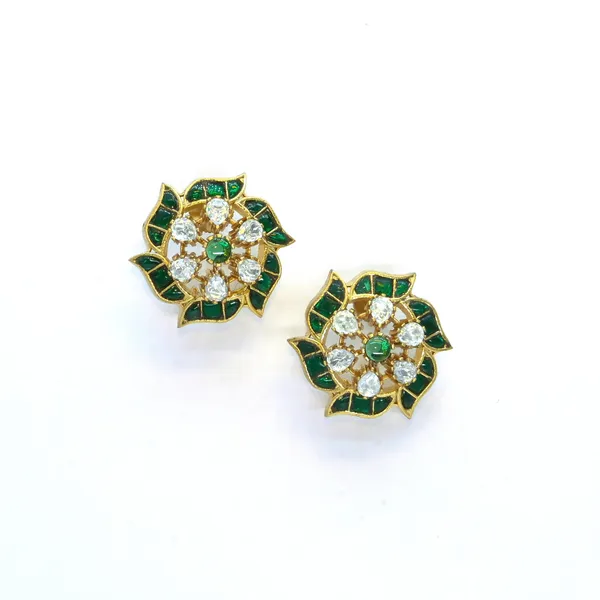 Gold-Plated_Floral_Stud_Earrings_with_Ruby_and_Emerald_Accen_For_Women_&_Girls