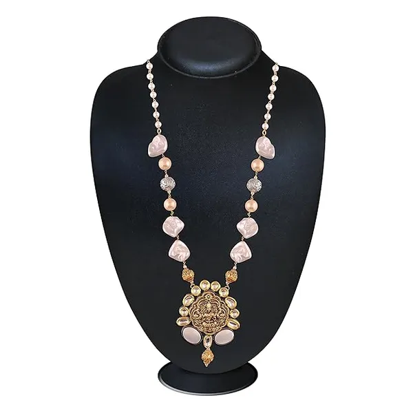Gold-Plated_Goddess_Lakshmi_Long_Necklace_with_Kundan_and_Pe_For_Women_&_Girls