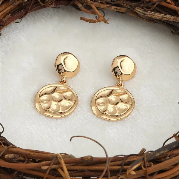 Gold_Plated_Hand_Crafted_Round_Shaped_Drop_Earring-_WER17_For_Women_&_Girls