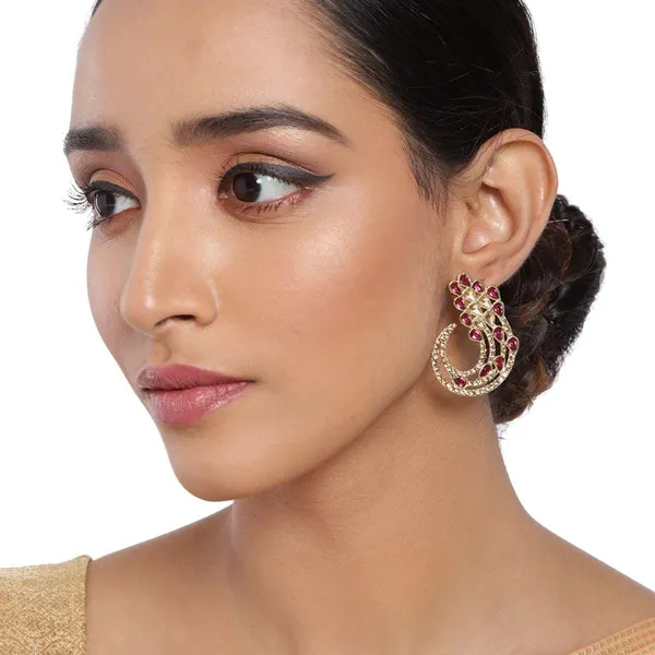 Gold-Plated_Kundan_Studs_For_Women_&_Girls
