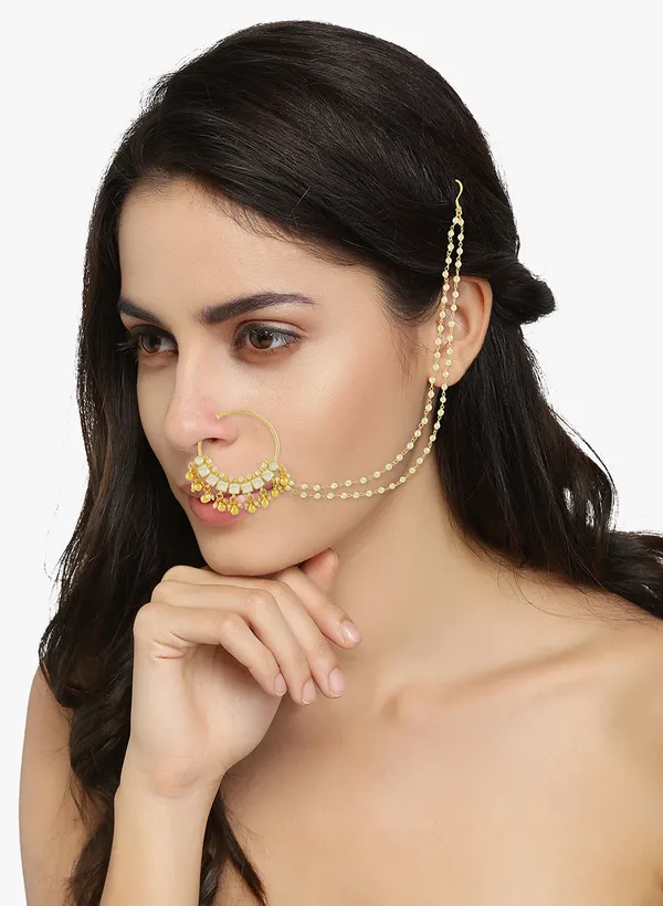 Gold_Plated_Kundan_and_Pearls_Nath_with_Chain_For_Women_&_Girls