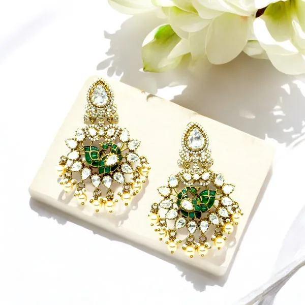 Gold-Plated_Kundan_and_Ruby_Chandelier_Earrings_with_Pearl_D_For_Women_&_Girls