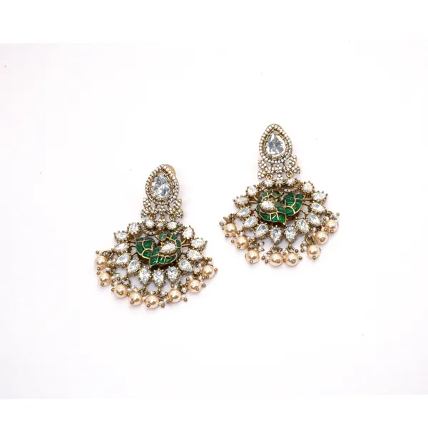 Gold-Plated_Kundan_and_Ruby_Chandelier_Earrings_with_Pearl_D_For_Women_&_Girls