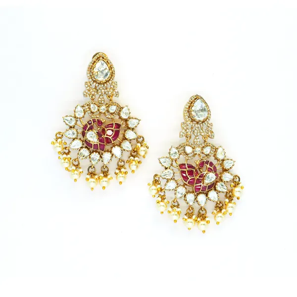 Gold-Plated_Kundan_and_Ruby_Chandelier_Earrings_with_Pearl_D_For_Women_&_Girls