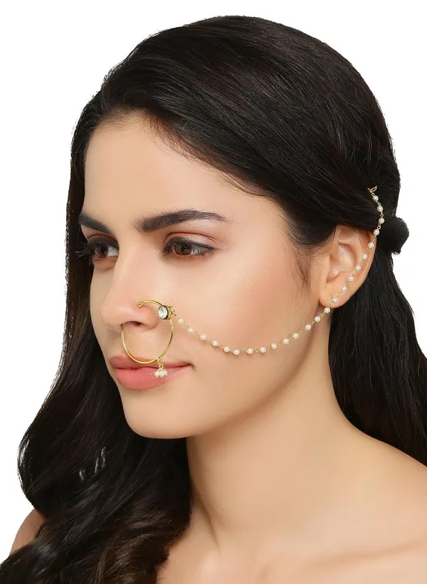 Gold-Plated_Kundan_Nath_Nose_Ring_With_Pearl_Chain_For_Women_&_Girls