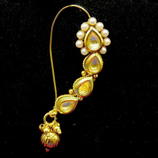 Gold-Plated_Kundan_Banu_Maharashtrian_Nath(Piercing_Required)_For_Women_&_Girls