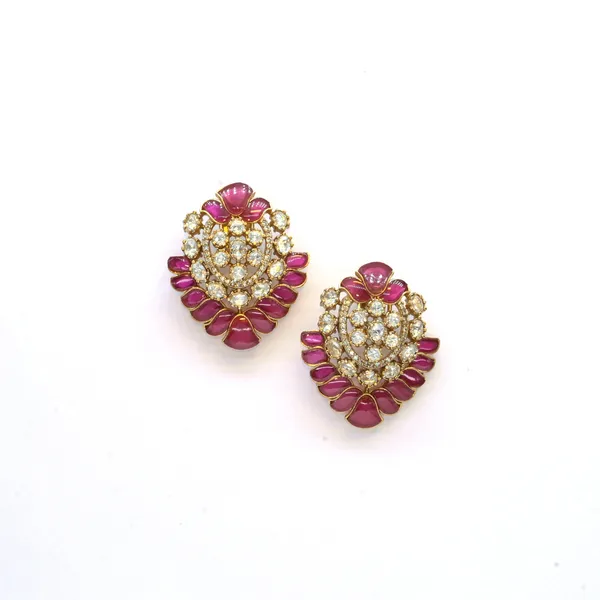 Gold-Plated_Leaf-Shaped_Earrings_with_Mint_Green_and_Crystal_For_Women_&_Girls