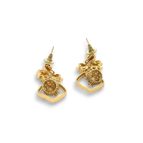 Gold-Plated_Peacock_Motif_Kundan_Drop_Earrings_with_Green_Ac_For_Women_&_Girls