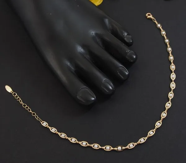 Gold_Plated_Pearl_Chain_Linked_Anklet_-_ANK_4822_For_Women_&_Girls