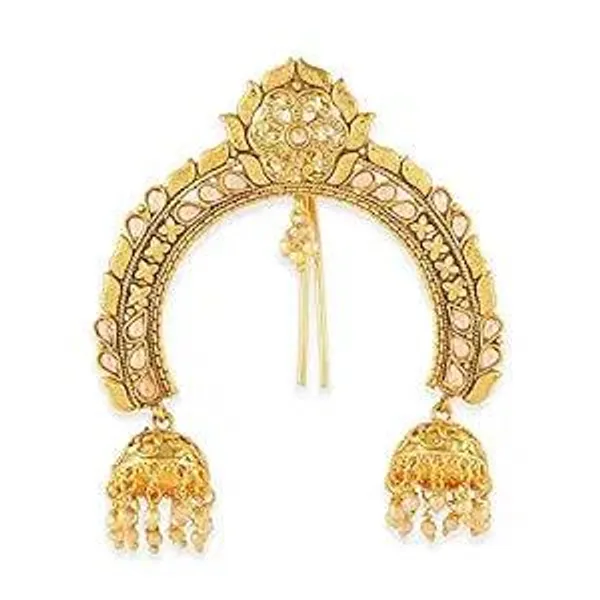 Gold_Plated_Pearl_Floral_Choti_Joda_Hair_Pin_For_Girls_And_W_For_Women_&_Girls