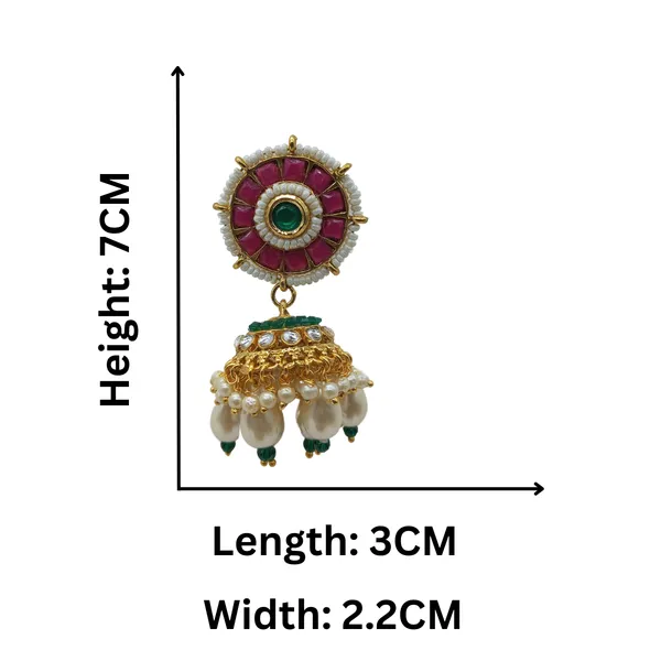 Gold_Plated_Red_Ruby_and_Kundan_Embellished_Traditional_Jhumki_For_Women_&_Girls