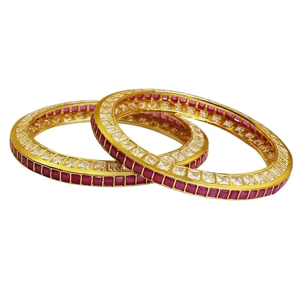 Gold-Plated_Traditional_American_Diamond_and_Polki_Stone_Ban_For_Women_&_Girls