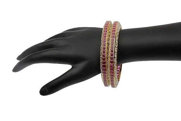 Gold-Plated_Traditional_American_Diamond_and_Polki_Stone_Ban_For_Women_&_Girls