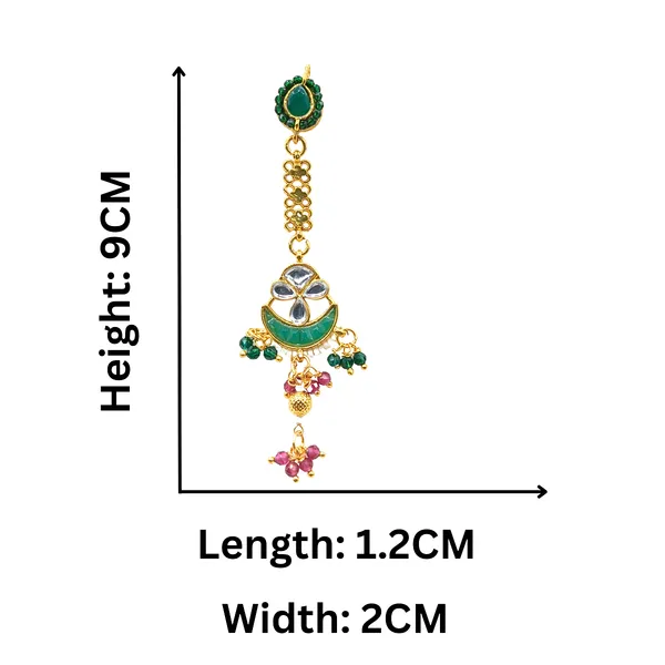 Gold_Plated_Traditional_Kundan_and_Emerald_Green_Stones_Stud_For_Women_&_Girls