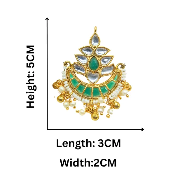 Gold_Plated_Traditional_Kundan_and_Emerald_Green_Stones_Stud_For_Women_&_Girls