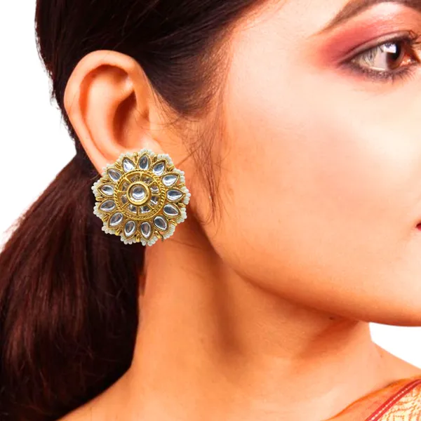 Gold_Plated_Traditional_Kundan_Studded_Floral_Design_Circula_For_Women_&_Girls