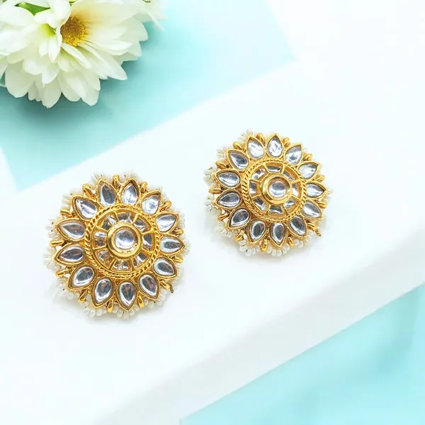 Gold_Plated_Traditional_Kundan_Studded_Floral_Design_Circula_For_Women_&_Girls