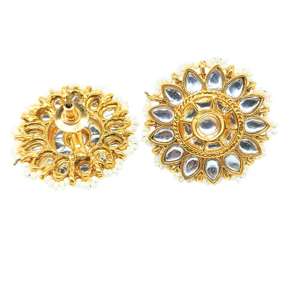 Gold_Plated_Traditional_Kundan_Studded_Floral_Design_Circula_For_Women_&_Girls