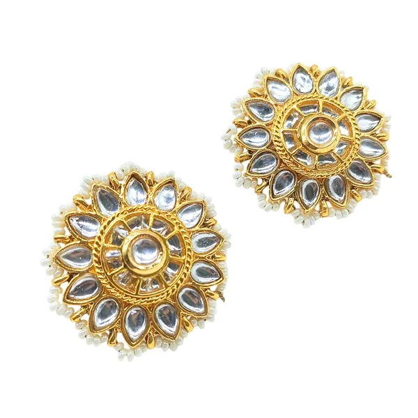 Gold_Plated_Traditional_Kundan_Studded_Floral_Design_Circula_For_Women_&_Girls