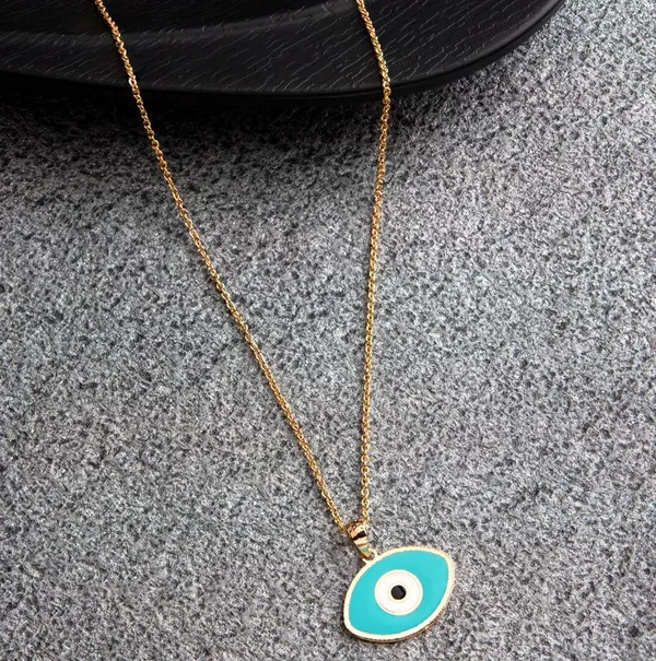Gold_Plated_Turquoise_Enamel_Evil_Eye_Pendant_Protect_Lucky_For_Women_&_Girls