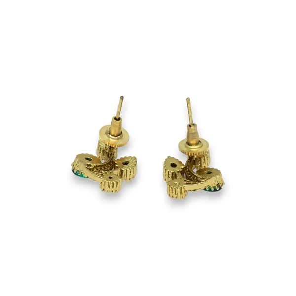 Gold-Plated_Vine-Shaped_Earrings_with_Green_and_Crystal_Acce_For_Women_&_Girls