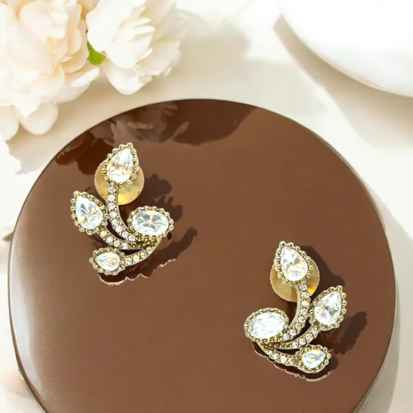 Gold-Plated_Vine-Shaped_Earrings_with_Green_and_Crystal_Acce_For_Women_&_Girls