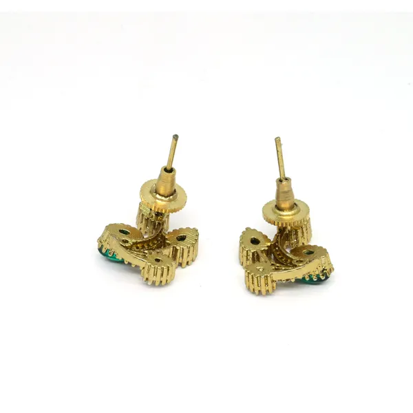 Gold-Plated_Vine-Shaped_Earrings_with_Green_and_Crystal_Acce_For_Women_&_Girls
