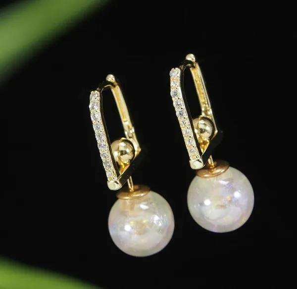 Gold_Plated_White_Pearl_Design_Drop_Cubic_Zicronia_Korean_Earring_-_KRNER_4795_For_Women_&_Girls