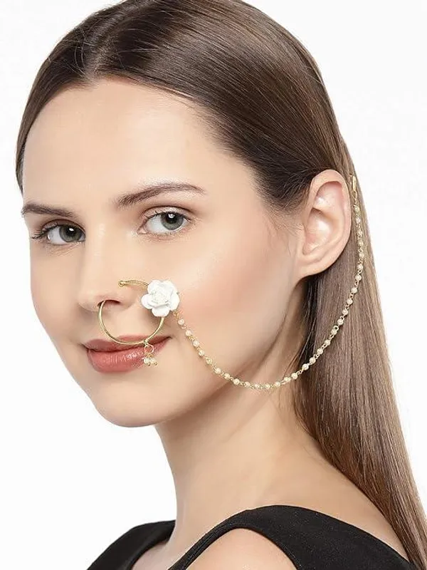 Gold-Plated_Enamelled_Chained_Nose_Ring_For_Women_&_Girls