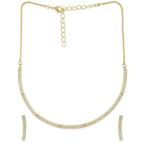 Gold_Toned_Choker_Necklace_with_Enamel_&_CZ_Stones_For_Women_&_Girls