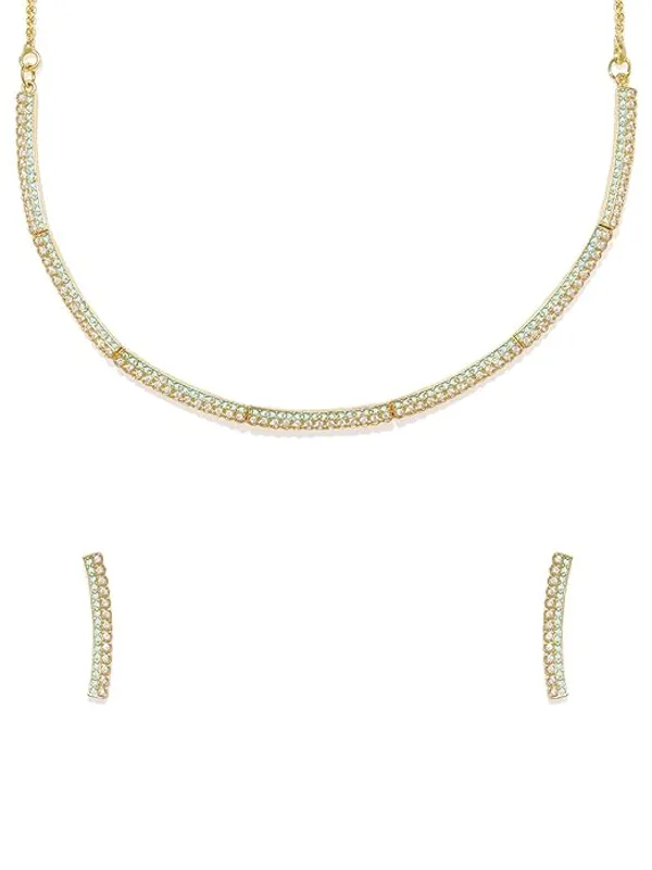 Gold_Toned_Choker_Necklace_with_Enamel_&_CZ_Stones_For_Women_&_Girls